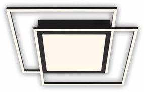 Brilo - LED таванно осветително тяло 2xLED/16W/230V + LED/19W 51,5x51,5 cm черно