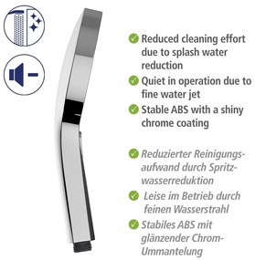 Душ комплект от неръждаема стомана в блестящо сребро 120 см Soft Water - Wenko