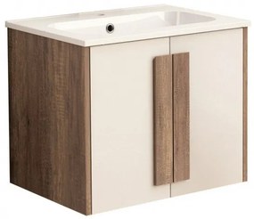Конзолен PVC шкаф ICP 6451 с умивалник, 60x45x50см