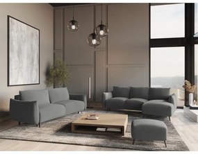 Светлосив ъглов диван (десен ъгъл) Malie – Makamii