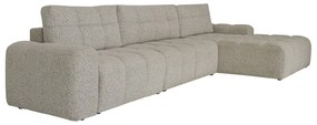 Светлокафяв разтегателен модулен ъглов диван с място за съхранение (десен ъгъл) Lulu – Miuform