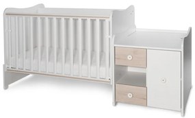 LORELLI Classic Трансформиращо се легло-люлка 190/72 см. MINI MAX БЯЛО/СВЕТЪЛ ДЪБ