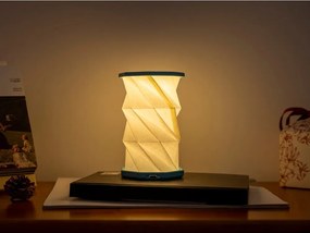 Бяла/тюркоазена преносима светлинна декорация с USB ø 8 cm Twist – Gingko