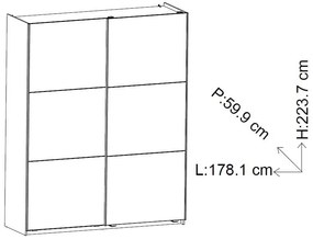 Плъзгащ гардероб Alcazaba 180 - Drus