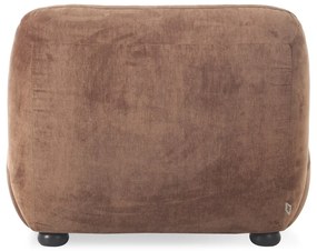 Кафяво кадифено кресло Wyatt – Dutchbone