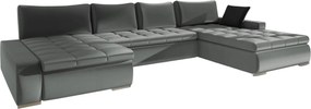 Ъглов диван Caro-Сиво тъмно
