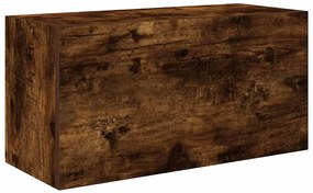 860062 vidaXL Стенен шкаф за баня, опушен дъб, 60x25x30 см, инженерно дърво