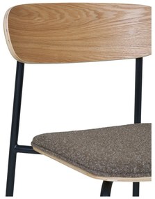 Черен/кафяв трапезен стол за подреждане от декор от ясен Estepona – House Nordic