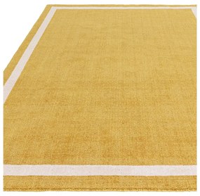 Ръчно изработен вълнен килим в цвят жълта охра 120x170 cm Albi – Asiatic Carpets