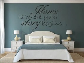 Стикер за стена HOME IS WHERE YOUR STORY BEGINS 100 x 200 cm