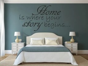 Стикер за стена HOME IS WHERE YOUR STORY BEGINS 50 x 100 cm