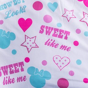 Детско спално бельо от микрофибър 140x200 cm Minnie Sweet Like Me - Jerry Fabrics