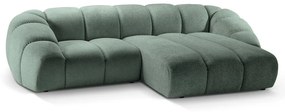 Светлозелен ъглов диван (десен ъгъл) Diana – Micadoni