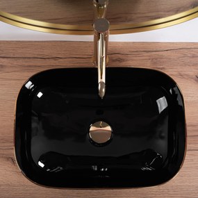 Умивалник за плот Rea Belinda BLACK BRUSH GOLD