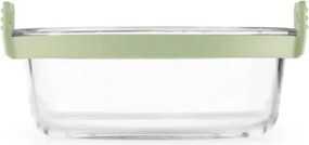 Форма за печене във фритюрник с горещ въздух Lekue 1010160, 20.5x19.5x10 см, Стъкло, Противоплъзгащи дръжки, -20/+220°C, Лесно почистване, Зелен