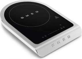Преносим индукционен котлон Smeg PIC01WHMEU, 2100 W, Керамично стъкло, Бял мат