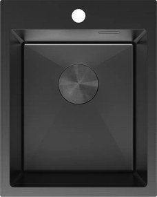 Mexen Solix кухненска мивка от неръждаема стомана с 1 отделение 400 x 500 мм, черна - 6406401000-70