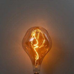 E27 димируема LED лампа спираловидна нишка PS160 огледално злато 6W 100 lm 1800K