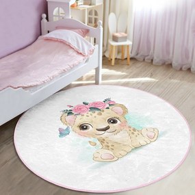 Бял детски килим ø 100 cm Comfort - Mila Home