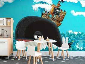 Самозалепващ тапет – Пиратски кораб на кит