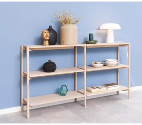 Библиотека от декор от дъб в естествен цвят 169x88x30 cm Braidwood – Actona