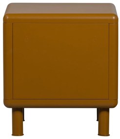 Метално нощно шкафче в цвят жълта охра Rune – WOOOD