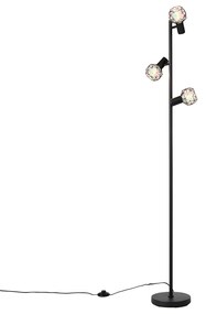 Интелигентна подова лампа черна регулируема с 3 Wi-Fi P45 - Mesh