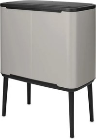 Кош за боклук Brabantia Bo Touch 1010454, 3x11 л, Плавно и безшумно отваряне, Голям отвор, Сив