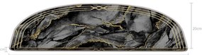 Тъмносиви килимчета за стълби в комплект от 16 части 20x65 cm Marble Dream - Vitaus