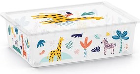 Бяла пластмасова детска кутия за съхранение 55x39x16 cm C Box Style – KIS