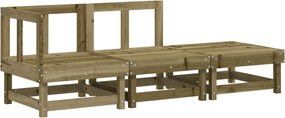 825414 vidaXL Градински лаундж комплект, 3 части, импрегниран бор
