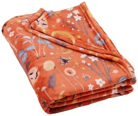 Оранжево одеяло от микроплюш 130x170 cm Enchanted Twilight Animals – Catherine Lansfield