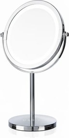 Козметично огледало Beautifly Looking Glass Light, 14.5 см, 10х увеличение, USB-C, LED, 360° регулиране, Сребрист