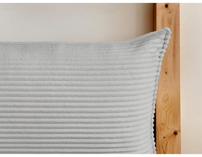 Светлосиво двойно тапицирано легло с място за съхранение с включена подматрачна рамка 160x200 cm Jade – Bobochic Paris