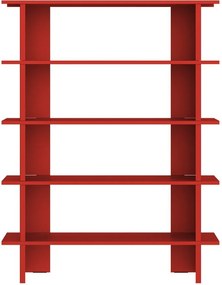 Червена метална библиотека 120x156x37 cm Hes – noo.ma