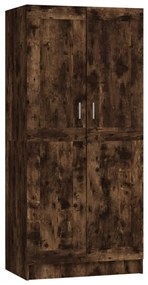 826638 vidaXL Гардероб, опушен дъб, 82,5x51,5x180 см, инженерно дърво