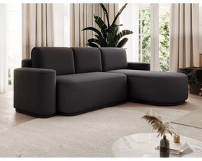 Тъмносив шенилов сгъваем/с място за съхранение ъглов диван (десен ъгъл) Aurumm – ELTAP