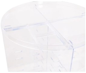 Прозрачен въртящ се пластмасов органайзер за козметика - Hermia