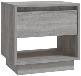 812983 vidaXL Нощно шкафче, сив сонома, 45x34x44 см, инженерно дърво