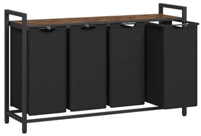 Кош за пране REX кафяв/черен