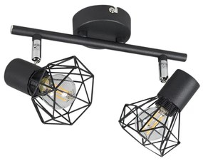 Арт Деко регулируем прожектор черен 2-светлина - Mosh 2