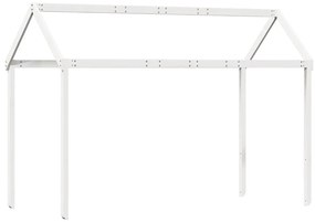 846965 vidaXL Покрив за детско легло, бял, 207x95,5x159 см, бор масив