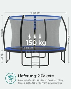 Батут SONGMICS 366 см - 2 цвята