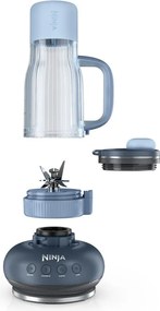Преносим блендер Ninja BlendBoss DB351EUBL, 1100W, 710 мл, 3 програми, Auto-iQ, CrushBlade, Син