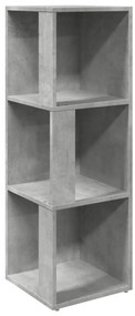 809030 vidaXL Ъглов шкаф, бетонно сив, 33x33x100 см, инженерно дърво