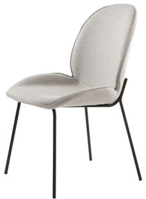 Сив трапезен стол с метална основа Hella - Canett