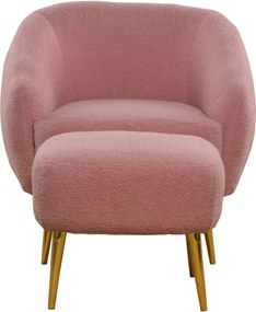 Комплект фотьойли Fuzzy - розов