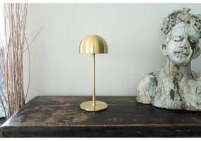 LED настолна лампа с дистанционно управление в месингов цвят с метален абажур (височина 30 cm) Tim – Sirius