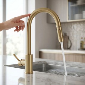 Смесител за кухня Rea Fresh Touch Brush Gold