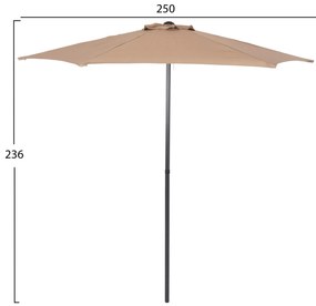 Чадър Ф2.5 - HM6030.04 цвят мока